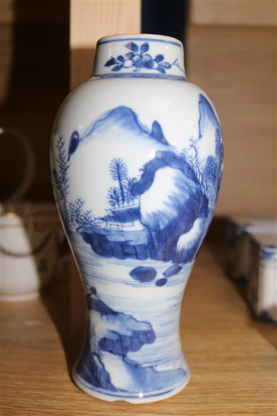 An 18th Century blue & white vase